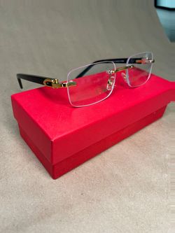 Cartier Rimless Eyeglasses Gold and Black