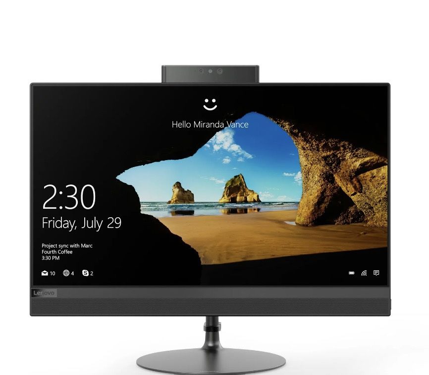 Lenovo IdeaCentre 22" FHD All-In-One Computer, Intel Core i3, 4GB RAM, 1TB HD, Windows 10, Black, F0DT001TUS