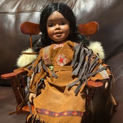 Indian Doll And Rocking Chair