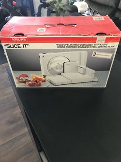 Krups Slice It Food Slicer Model 213 Electric Fold Up Kitchen Meat Cheese Slicer