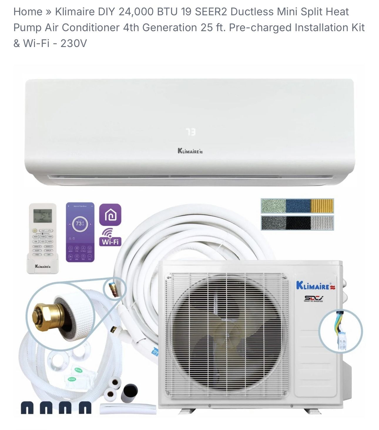 4 ductless mini splits two 36kbtu and two 24kbtu