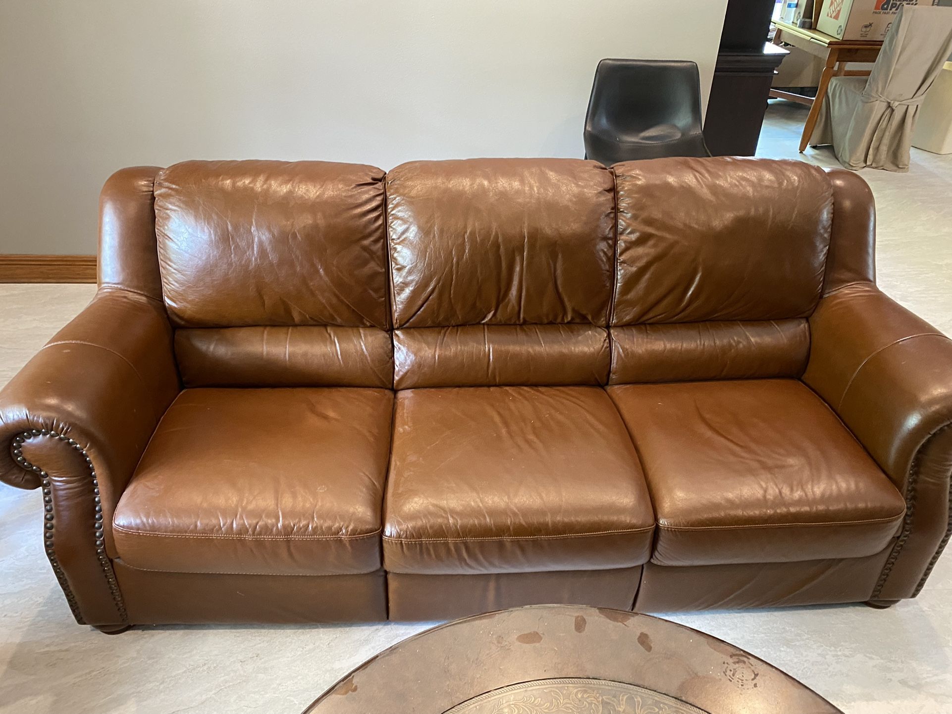 Leather Sofas and Chair