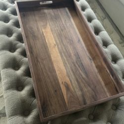 MAGGO Solid Wood Serving Tray with Cutout Handles – Rectangular