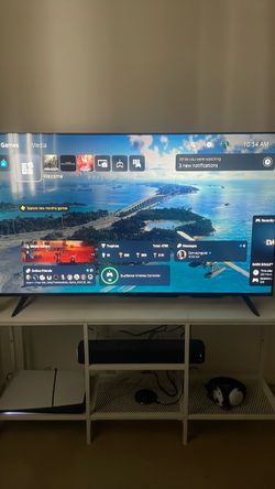 PS5 slim with TV,soundbar,headphones