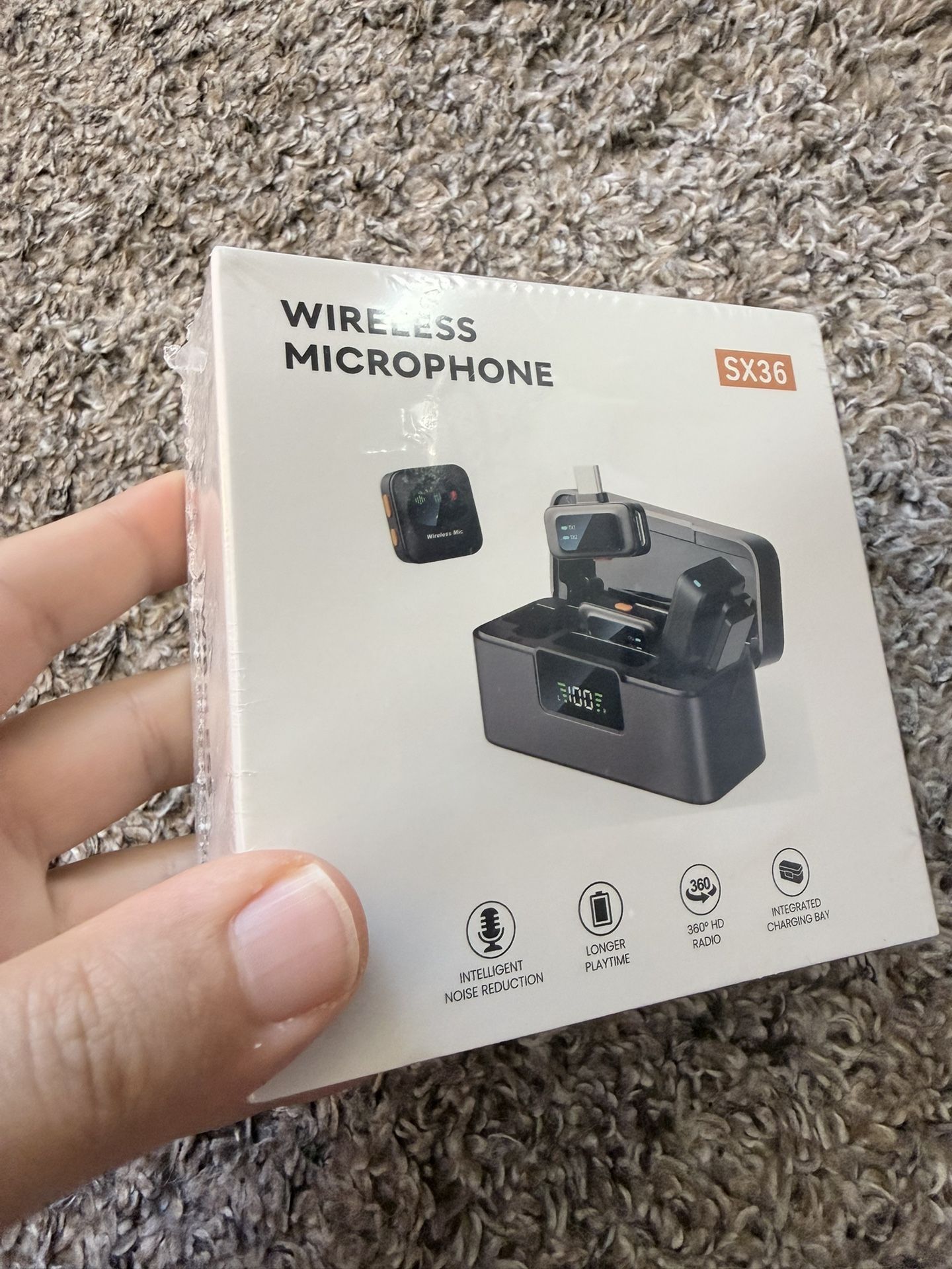 Wireless Lavalier Lapel Microphone for iPhone, iPad, mini Video Recording Mic for Interview Video Podcast Vlog YouTube & Livestream, Noise Reduction,