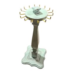 Seafoam Green Rustic  French Country Jewelry Display For Necklaces Rotating 