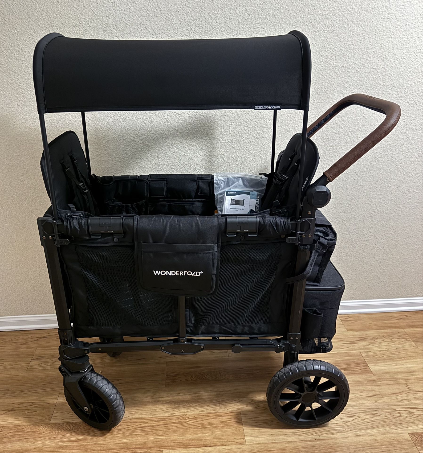 Wonderfold W Luxe Pro Stroller Wagon (2-Seater) - Jet Black