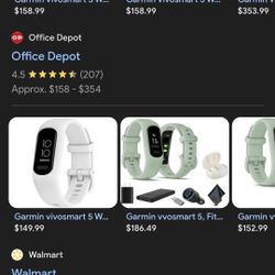 NIB Garmin vivosmart 5 Wearable - White - SM/MDM SIZE - NEWEST MDL - BLUETOOTH - TOUCHSCREEN - PULSE OX - GPS - SMART NOTIFICATIONS - RETAIL $150 NEW