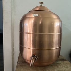 Pure Copper 5 Gallon American Ayurveda Tea Dispenser 