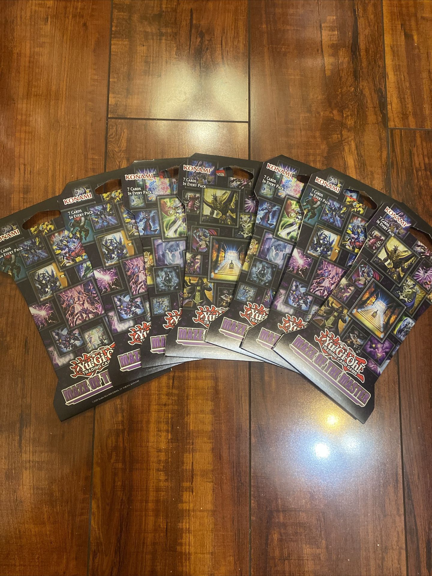 Yugioh x7 Maze of The Master 1st Edition Sleeved Booster Pack Lot Brand New!