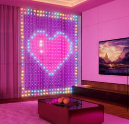 520 LED Leads 6.5 ft. Indoor Plug-in Integrated LED Novelty Curtain Lights LED String -Light