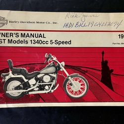1986 Harley-Davidson FXST Owner's Manual 