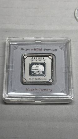 Geiger Edelmetalle 10 gram .999 Fine Silver Square Bar