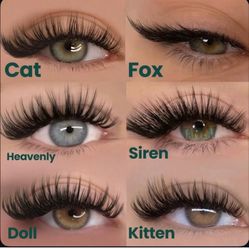 Custom-made eyelashes.