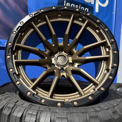 On Sale. FUEL REBEL 22x12 6x139.7 Bronze Wheels & 33x12.50-22 Tires For 6 Lug TRUCK SUV (We Finance)