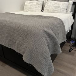 IKEA Queen Bed, Mattress And Box Spring