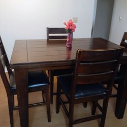 Extendable Dining Table + Chairs
