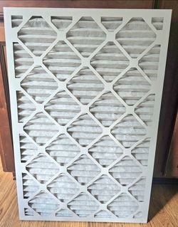 case quantity of 12 pleated HVAC air filters, measuring 20x30x1 inches with a MERV 8 filtration rating.