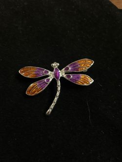 Silver tone Dragonfly Brooch