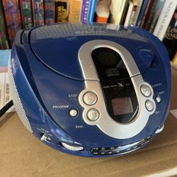 Rare! Blue Craig Portable CD Boombox with AM/FM Stereo Radio