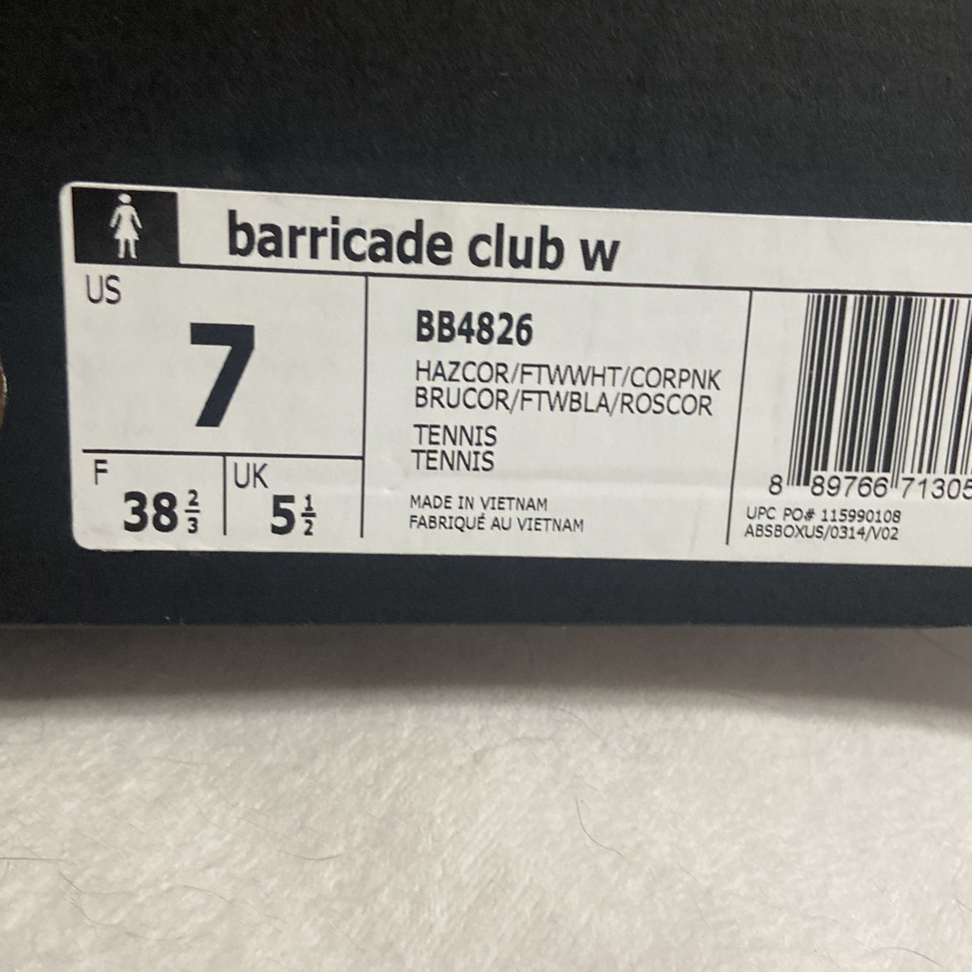 Adidas Barricade Club W BB4826