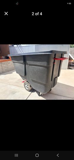 Rubbermaid® Light Duty Plastic Tilt Truck, 1 Cu. Yd. Cap, 850 Lbs. Cap