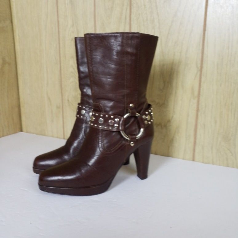 Grigiarancio By Calzaturifcio Marco Brown Genuine Leather Ankle Boots Size 6.5 M Italy for Sale in Redmond WA OfferUp