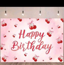 Happy birthday Cherry's backdrop