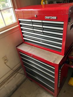 Craftsman toolbox and craftsman tools and too much other