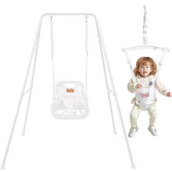 (NEW) FUNLIO 2 in 1 Swing Set for Toddler & Baby Jumper