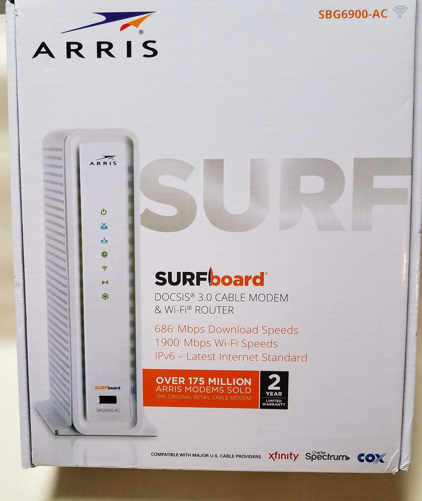 Used Like New Arris SBG6900-AC Cable Modem/WiFi/Router