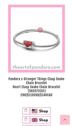 Pandora x Stranger Things Snake Chain Bracelet