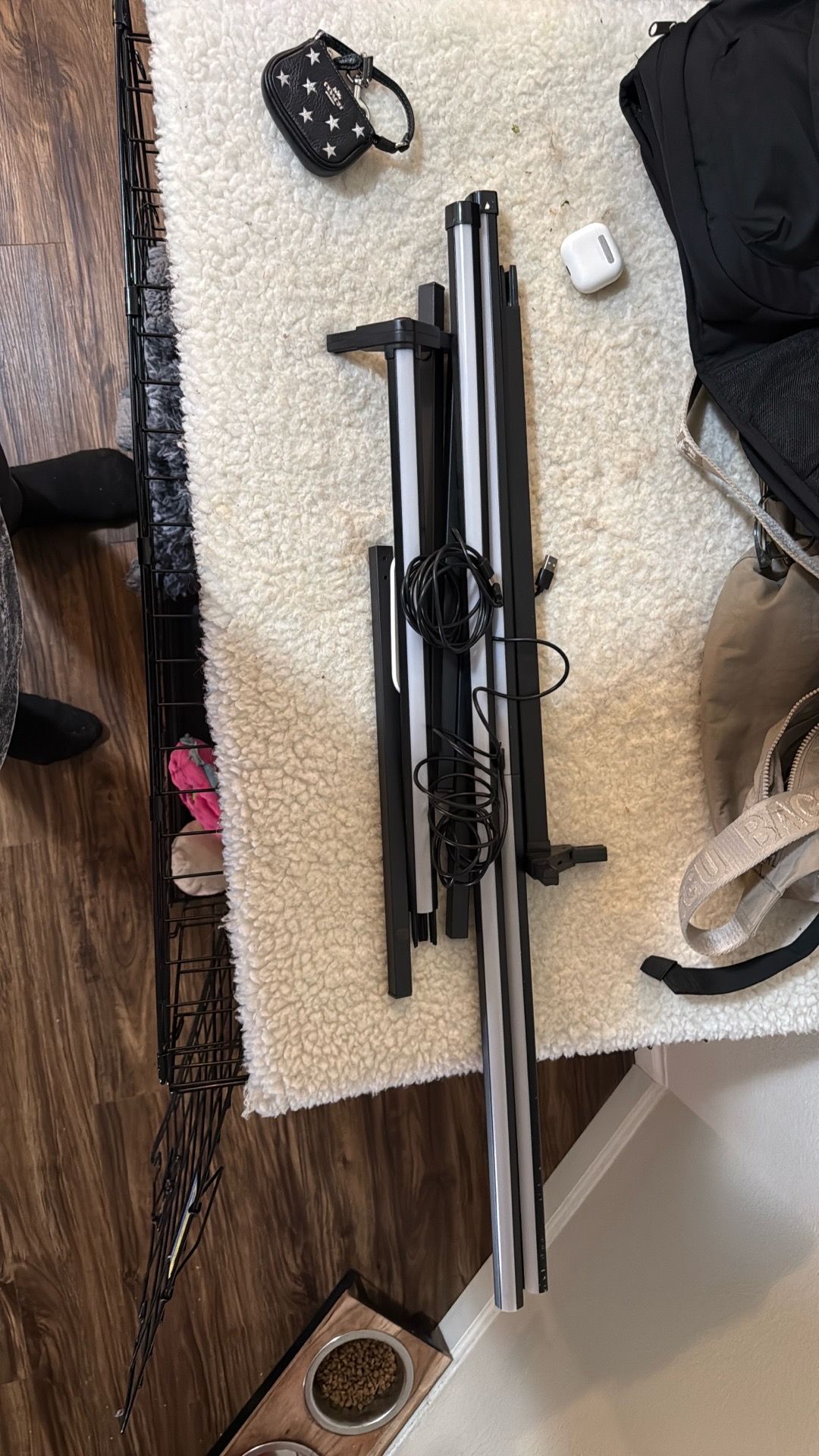 Two LED light stands