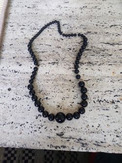 Black Bead Necklace
