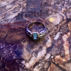 Silver Ring With Gem