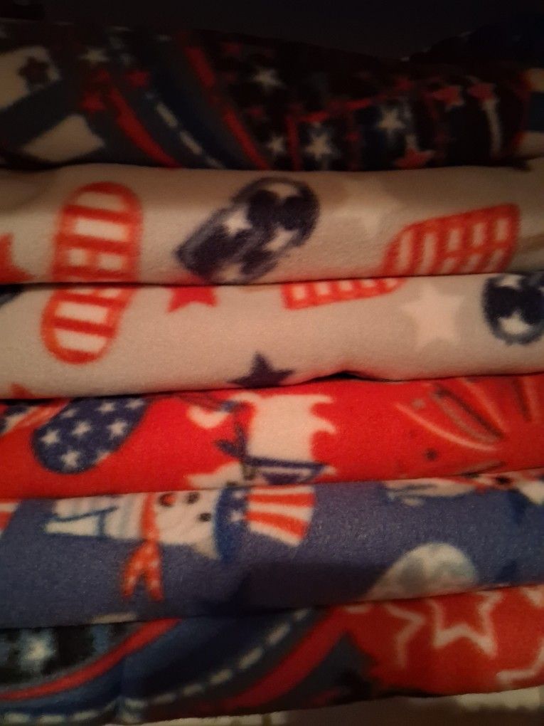 Fleece Blanket Fabric. 2.5 Yds Each Piece. $2 A Yard.