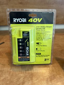 Ryobi 40v Charger W/usb