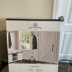 Bee and willow coat rack Brand New in box white finish $40