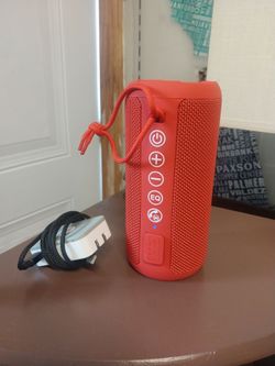 ORTIZAN Waterproof Portable Bluetooth Speaker with Fast USB Charger , Answer Phone Calls with Built-in Microphone , LED Lights