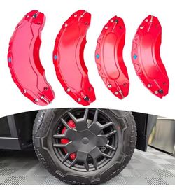 Brand New Tesla Cybertruck Caliper Covers 
Front & Rear 4pc Set(Red) W/Cybertruck decals