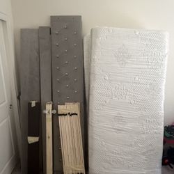 Twin XL Upholstered Daybed w/ Trundle + 2 Mattresses – $250