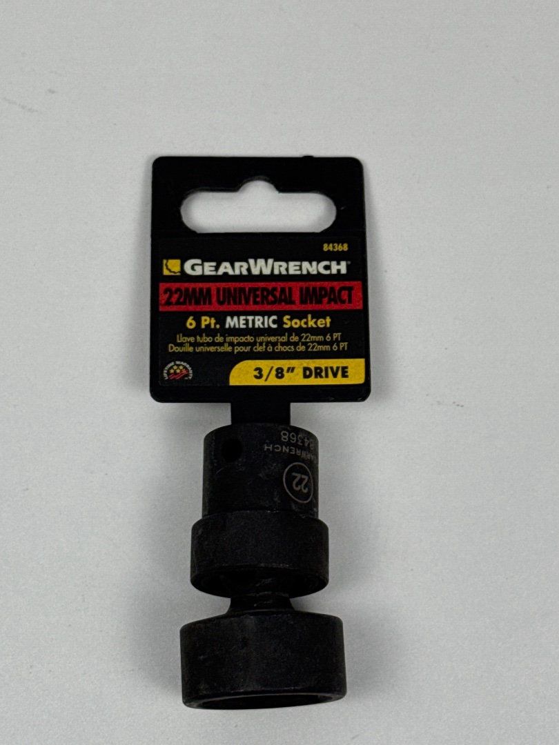 GearWrench 84368 Universal Impact Socket 3/8" Drive x 22mm 6pt.
