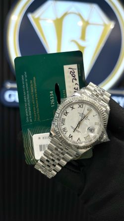Rolex Datejust 41MM White Roman Dial Watch on Jubilee Bracelet 2021 - Comes with Card and White Tag