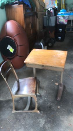 Antique School desk & chair