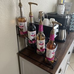 Coffee Syrup Rack Organizer (Holds Multiple Bottles)