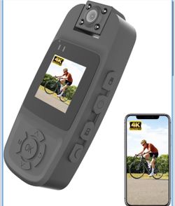 new 4K Mini Body Camera with WiFi 180° Rotating Lens Night Vision 64GB 4K video recording, WiFi transfer, 180° rotating lens, Night vision, 64GB card