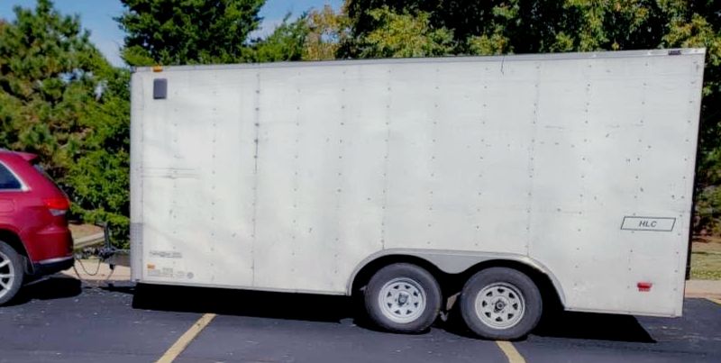 2010 Haulmark 8.5x16' Dual Axle Enclosed Cargo Trailer w/ Rear Ramp and Side Door - E-Track Cargo Rails Floor & Walls