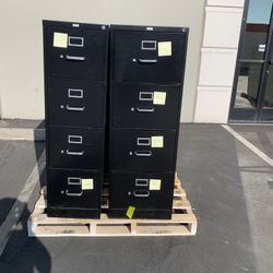 HON 4-Drawer Vertical File Cabinet, 18"W x 26-1/2"D, Black 