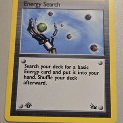 Pokémon TCG Trainer Card: Energy Search 59/62 1st Edition