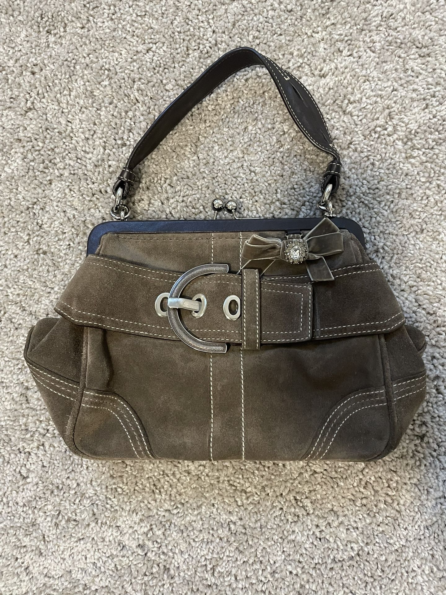 Coach Soho Kisslock Suede Bag